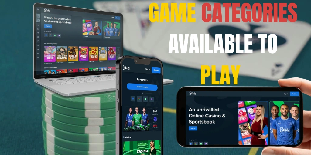 Game Categories Available to Play 